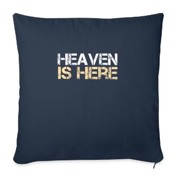 Le ciel est le royaume de Dieu ici sur terre - Housse de coussin décorative 45 x 45 cm - bleu marine - Devant