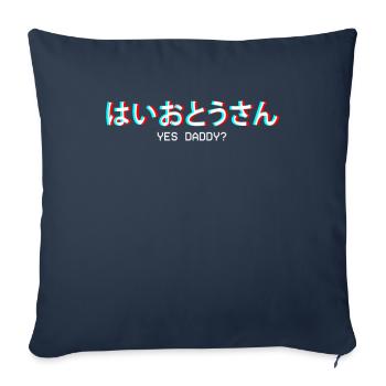 Yes Daddy Japanese Vaporwave Aesthetic Gift - Sofa pillowcase 17,3'' x 17,3'' (45 x 45 cm) - navy - Front