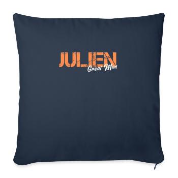 Julien - Housse de coussin décorative 45 x 45 cm - bleu marine - Devant