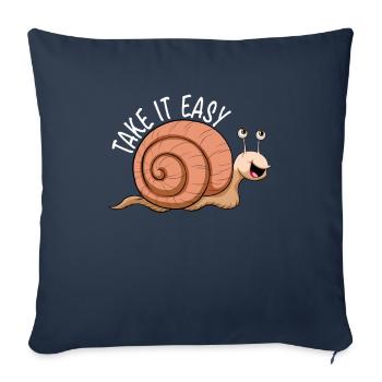 Coquille d'escargot nudibranch Snail Take It Easy - Housse de coussin décorative 45 x 45 cm - bleu marine - Devant