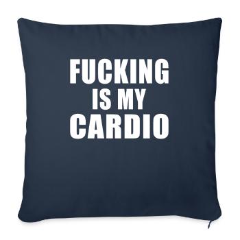 Enfoncer est mon Cardio Gym Sex Birds Sports - Housse de coussin décorative 45 x 45 cm - bleu marine - Devant