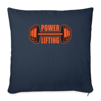 Powerlifting Bodybuilding Muscle Building Workout - Housse de coussin décorative 45 x 45 cm - bleu marine - Devant