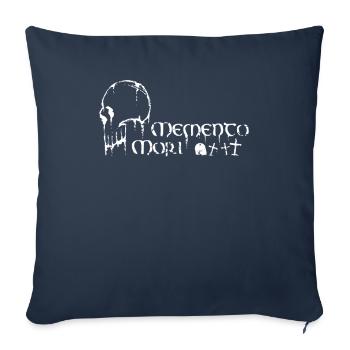 Latin - Memento Mori - Sofa pillowcase 17,3'' x 17,3'' (45 x 45 cm) - navy - Front