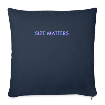 Size Matters Anaglyph 3D Glitch effet cadeau - Housse de coussin décorative 45 x 45 cm - bleu marine - Devant
