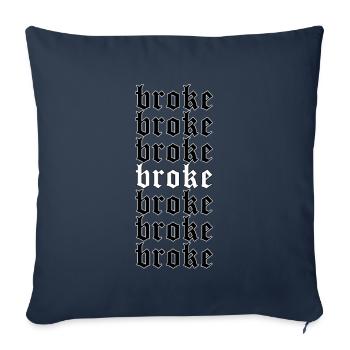 Broke Grunge Aesthetic Sad Eboy Egirl cadeau - Housse de coussin décorative 45 x 45 cm - bleu marine - Devant