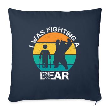 I Qu’est-ce que Fighting A Bear Jambe cassée Plps - Housse de coussin décorative 45 x 45 cm - bleu marine - Devant