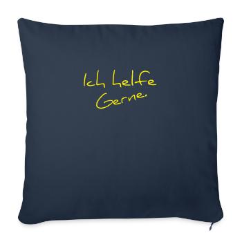 Ich helfe gerne Hilfsbereiter Mensch Helfer Gesche - Sofakissenbezug 45 x 45 cm - Navy - Vorne