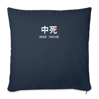 Dead Inside Japanese Vaporwave Aesthetic Gift - Sofa pillowcase 17,3'' x 17,3'' (45 x 45 cm) - navy - Front