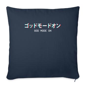 God Mode On Japanese Vaporwave Aesthetic Gift - Sofa pillowcase 17,3'' x 17,3'' (45 x 45 cm) - navy - Front