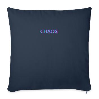 Chaos Anaglyph 3D Glitch effet cadeau - Housse de coussin décorative 45 x 45 cm - bleu marine - Devant