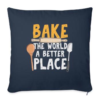 Baking as a passion baker or hobby baker - Sofa pillowcase 17,3'' x 17,3'' (45 x 45 cm) - navy - Front