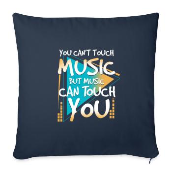 Musique | Musiciens dans un groupe | Musiciens - Housse de coussin décorative 45 x 45 cm - bleu marine - Devant