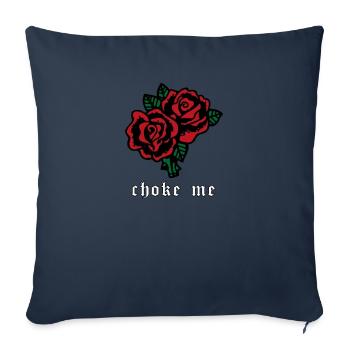 Choke Me Soft Grunge Aesthetic Rose Rouge Cadeau - Housse de coussin décorative 45 x 45 cm - bleu marine - Devant
