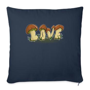 Champignons designs | Fini de se lancer dans les champignons - Housse de coussin décorative 45 x 45 cm - bleu marine - Devant