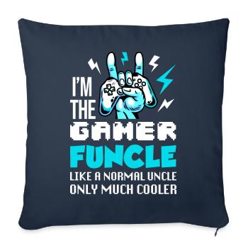 I'm The Gamer Funcle Zocker Onkel Onkel Geschenk - Sofakissenbezug 45 x 45 cm - Navy - Vorne