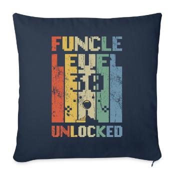 Funcle Level 30 Unlocked Gambler Uncle Birthday - Sofa pillowcase 17,3'' x 17,3'' (45 x 45 cm) - navy - Front