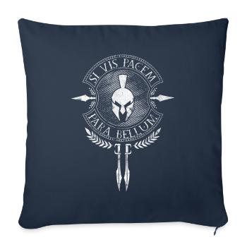 Sparta - Si Vis Pacem Para Bellum - Housse de coussin décorative 45 x 45 cm - bleu marine - Devant