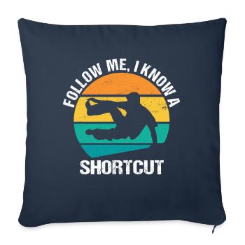 Follow Me I Know A Shortcut Parkour Runner Freerun - Sofa pillowcase 17,3'' x 17,3'' (45 x 45 cm) - navy - Front