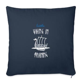 Wikinger - Kleiner Wikinger im Training - Runen - Sofakissenbezug 45 x 45 cm - Navy - Vorne
