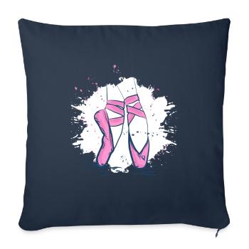 Balett Chaussures Ballet Danse Danse - Housse de coussin décorative 45 x 45 cm - bleu marine - Devant
