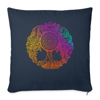 Mandala Tree of Life - Sofa pillowcase 17,3'' x 17,3'' (45 x 45 cm) - navy - Front