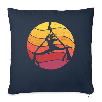 Gymnastique Sport Vintage Aerial Silk - Housse de coussin décorative 45 x 45 cm - bleu marine - Devant