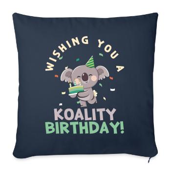 Wishing You A Koality Birthday Koala Birthday - Sofa pillowcase 17,3'' x 17,3'' (45 x 45 cm) - navy - Front