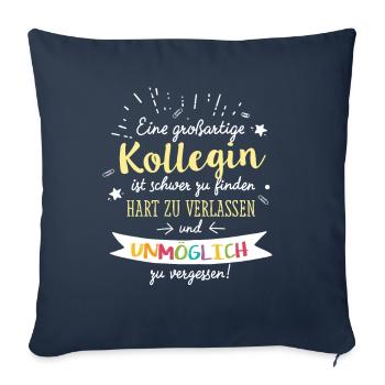 Großartige Kollegin Spruch Abschied Geschenk - Sofakissenbezug 45 x 45 cm - Navy - Vorne