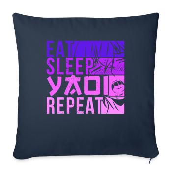 Eat Sleep Yaoi Repeat Fujoshi Anime Boy Gay Manga - Sofa pillowcase 17,3'' x 17,3'' (45 x 45 cm) - navy - Front