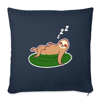 Pickles Sloth Cucumber Pickle - Sofa pillowcase 17,3'' x 17,3'' (45 x 45 cm) - navy - Front