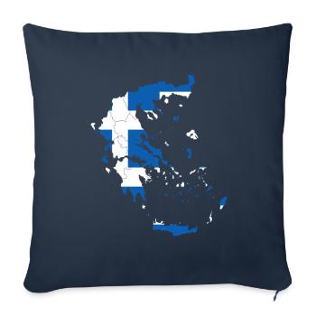 Grèce Île grecque Grece - Housse de coussin décorative 45 x 45 cm - bleu marine - Devant