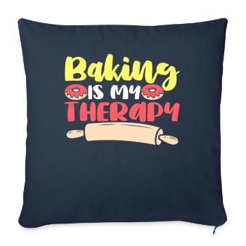 Baking Therapy Baking Baking Lovers Donuts - Sofa pillowcase 17,3'' x 17,3'' (45 x 45 cm) - navy - Front