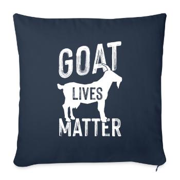 Goat Lives Matter Goat Goat Goat Friend - Sofa pillowcase 17,3'' x 17,3'' (45 x 45 cm) - navy - Front