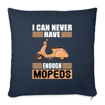 Cyclomoteurs Mobylette Mobylette Mokick Mobylette - Housse de coussin décorative 45 x 45 cm - bleu marine - Devant