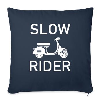 Slow Rider Scooter Scooter Moped Mokick Hobbyist - Sofa pillowcase 17,3'' x 17,3'' (45 x 45 cm) - navy - Front