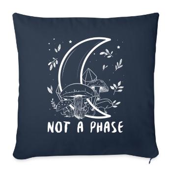 Cottagecore Aesthetic Bisexual Pride Not A Phase - Sofa pillowcase 17,3'' x 17,3'' (45 x 45 cm) - navy - Front