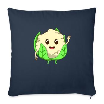 BD Chou-fleur - Housse de coussin décorative 45 x 45 cm - bleu marine - Devant