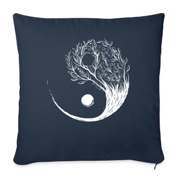 Cottagecore Aesthetic Ying Yang Tai Chi Goblincore - Sofa pillowcase 17,3'' x 17,3'' (45 x 45 cm) - navy - Front