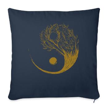Cottagecore Aesthetic Ying Yang Tai Chi Goblincore - Sofa pillowcase 17,3'' x 17,3'' (45 x 45 cm) - navy - Front