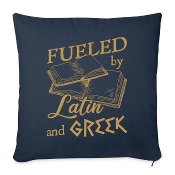 Dark Academia Aesthetic Fueled By Latin And Greek - Housse de coussin décorative 45 x 45 cm - bleu marine - Devant