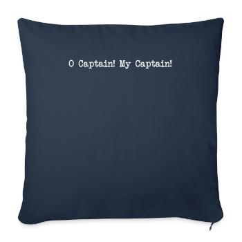 Dark Academia Aesthetic Oh Captain My Captain - Sofa pillowcase 17,3'' x 17,3'' (45 x 45 cm) - navy - Front
