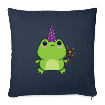 Cottagecore Aesthetic Kawaii Wizard Hat Magic - Sofa pillowcase 17,3'' x 17,3'' (45 x 45 cm) - navy - Front