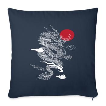Japanese Dragon Asia Fantasy - Sofa pillowcase 17,3'' x 17,3'' (45 x 45 cm) - navy - Front