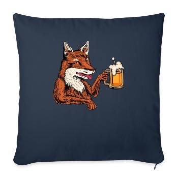 Prost - Fuchs trinkt Bier - Bierfest - Sofakissenbezug 45 x 45 cm - Navy - Vorne