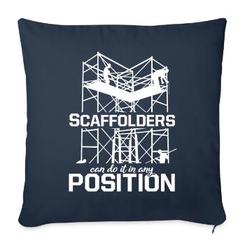 La position de Scaffolder construction Construction d’échafaudages - Housse de coussin décorative 45 x 45 cm - bleu marine - Devant