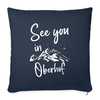 Oberhof Ski ski Thüringer Wald Snowboarden - Housse de coussin décorative 45 x 45 cm - bleu marine - Devant