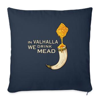 In valhalla we drink mead - Met - Sofa pillowcase 17,3'' x 17,3'' (45 x 45 cm) - navy - Front