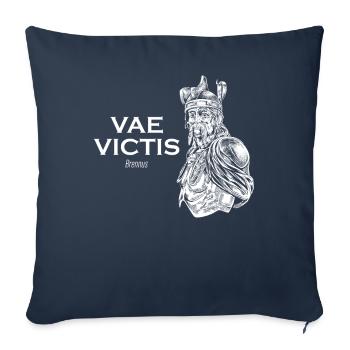 Brennus de Gaule - Vae victis - Housse de coussin décorative 45 x 45 cm - bleu marine - Devant