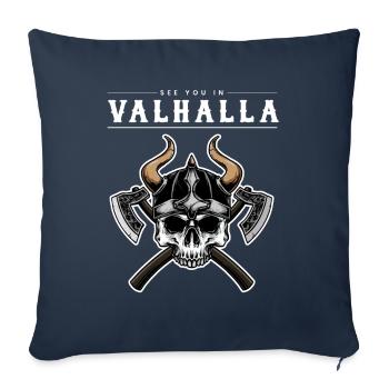 See You In Valhalla Viking Nordic - Sofa pillowcase 17,3'' x 17,3'' (45 x 45 cm) - navy - Front