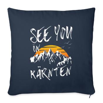 Carinthia Skiing Mountain Snowboarding Austria - Sofa pillowcase 17,3'' x 17,3'' (45 x 45 cm) - navy - Front